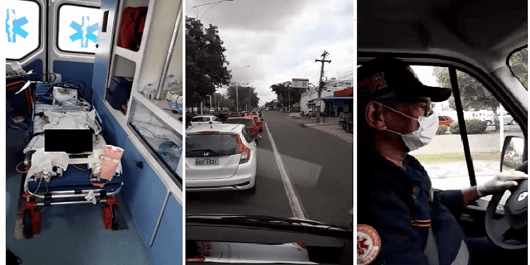 Motorista de ambulância deixa de trafegar na faixa de ônibus por não conhecer a legislação