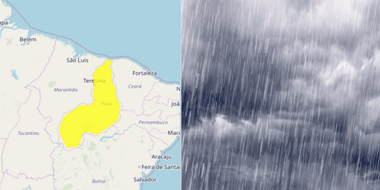 Alerta de chuva intensa para o Piauí
