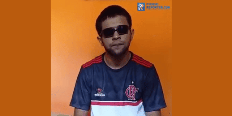 Jovem com deficiência visual sonha em ganhar bateria de presente