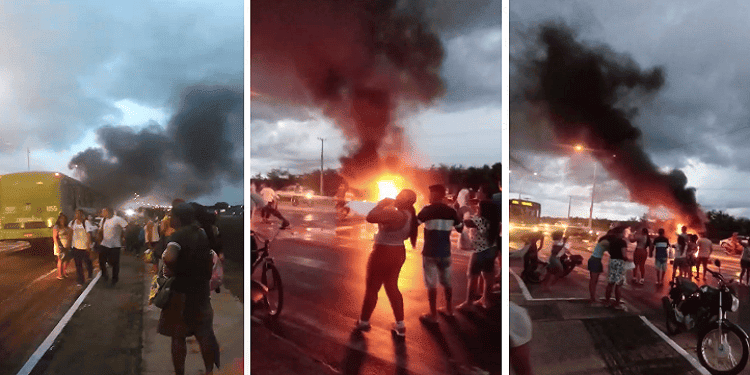 Manifestação dos usuários do transporte público em Teresina