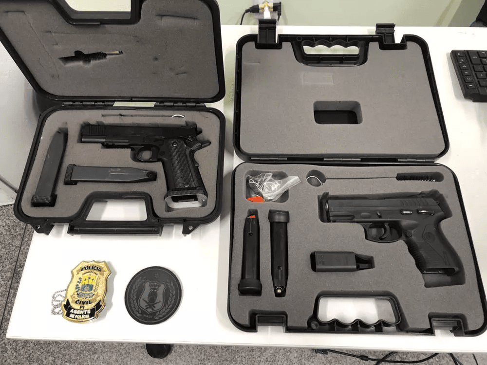 Armas apreendidas na Operação Tisifone