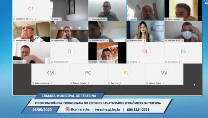 Sessão virtual da Câmara Municipal de Teresina