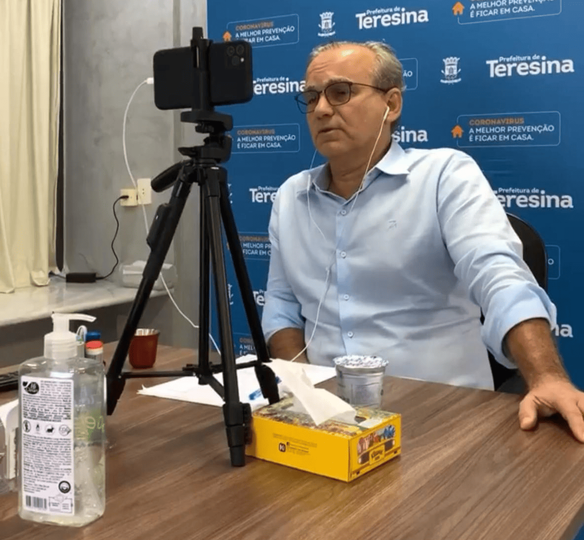 Firmino Filho em conversa online com jornalistas