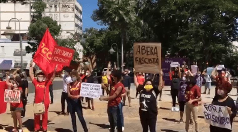 Protesto contra o presidente Jair Bolsonaro em Teresina