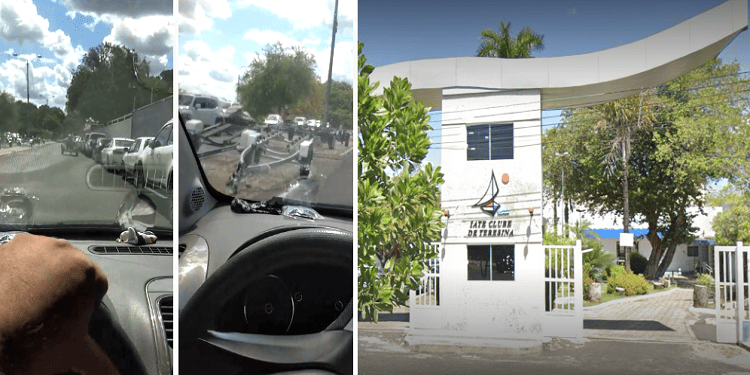 Motorista denuncia aglomeração no Iate Clube de Teresina