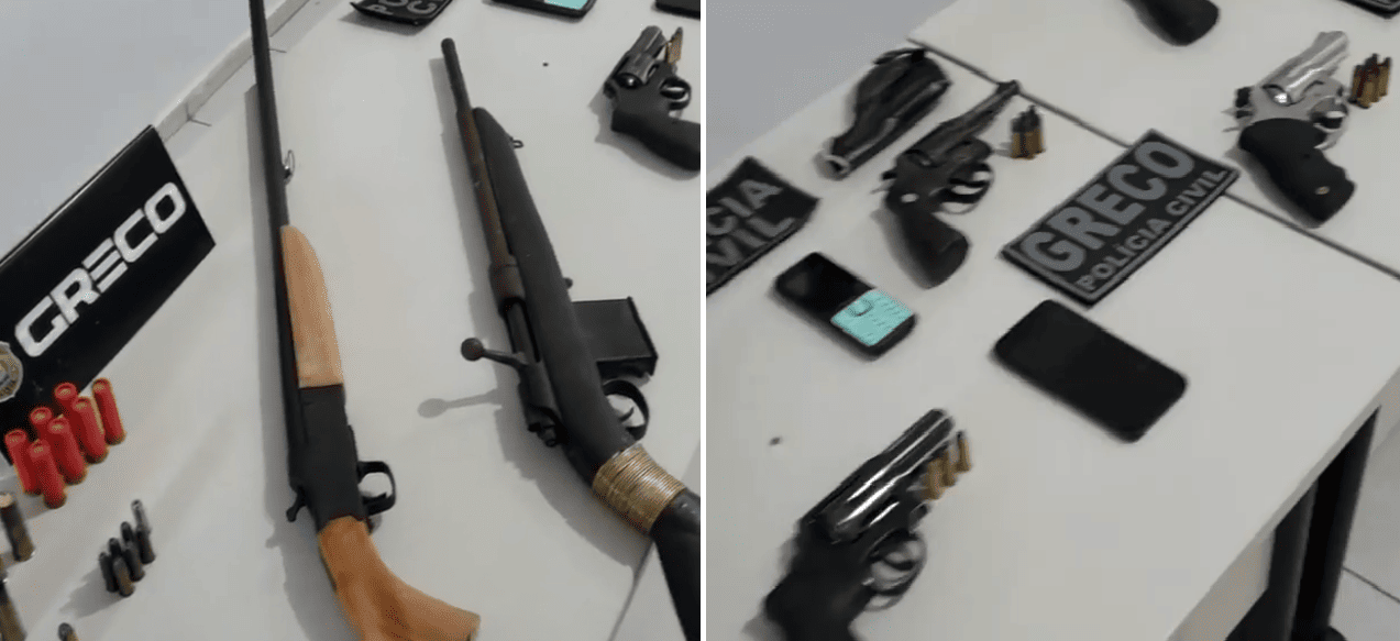 Armas apreendidas pelo Greco