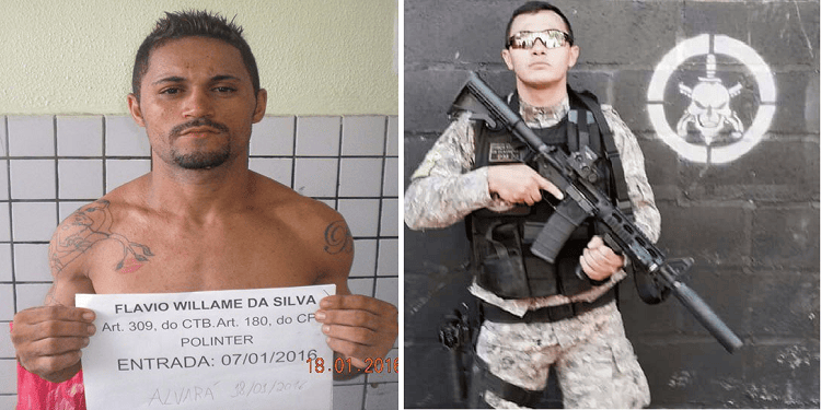 Flávio Willame e cabo Claudemir
