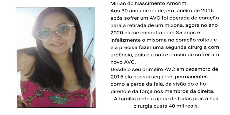 Piauiense precisa de ajuda para custear cirurgia no coração