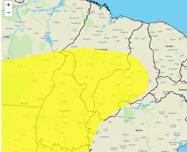 Baixa umidade do ar atinge quase todo território piauiense