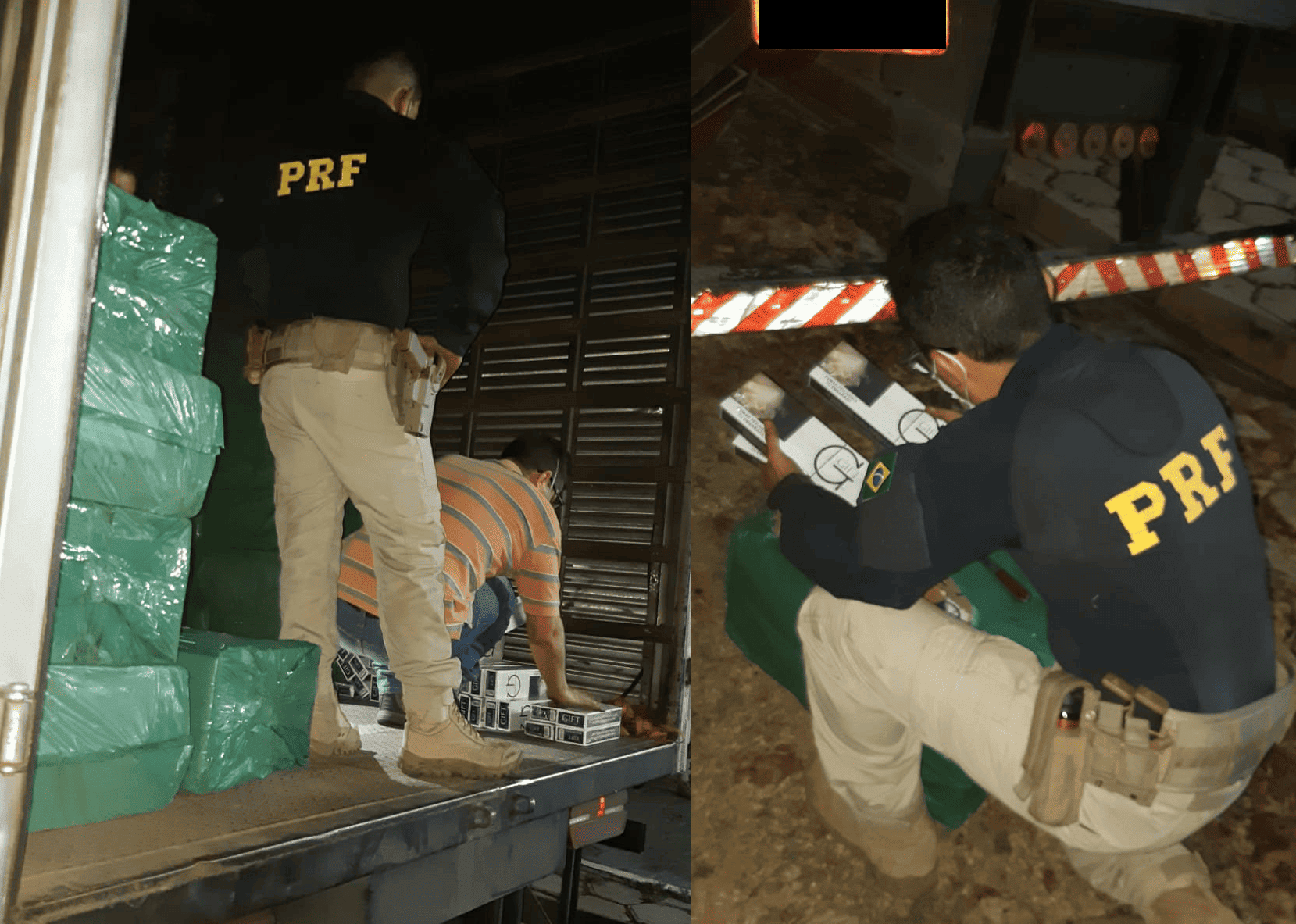 PRF apreende mais de  137 mil maços de cigarros contrabandeados
