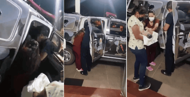Mulher dá à luz dentro de viatura da PM