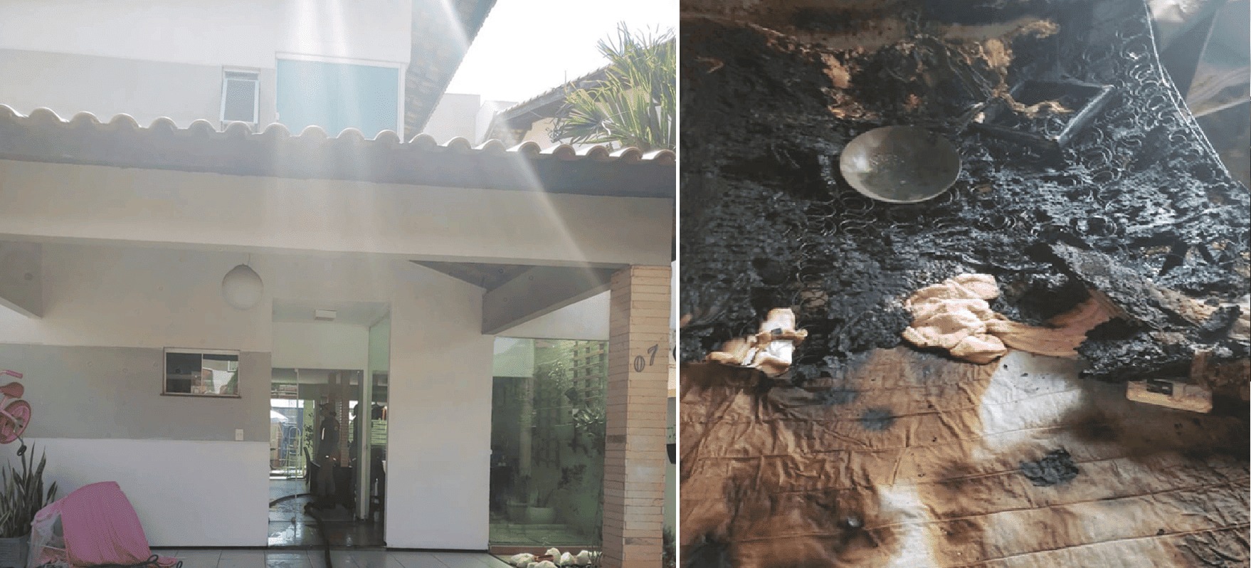 Casa pega fogo no bairro Gurupi