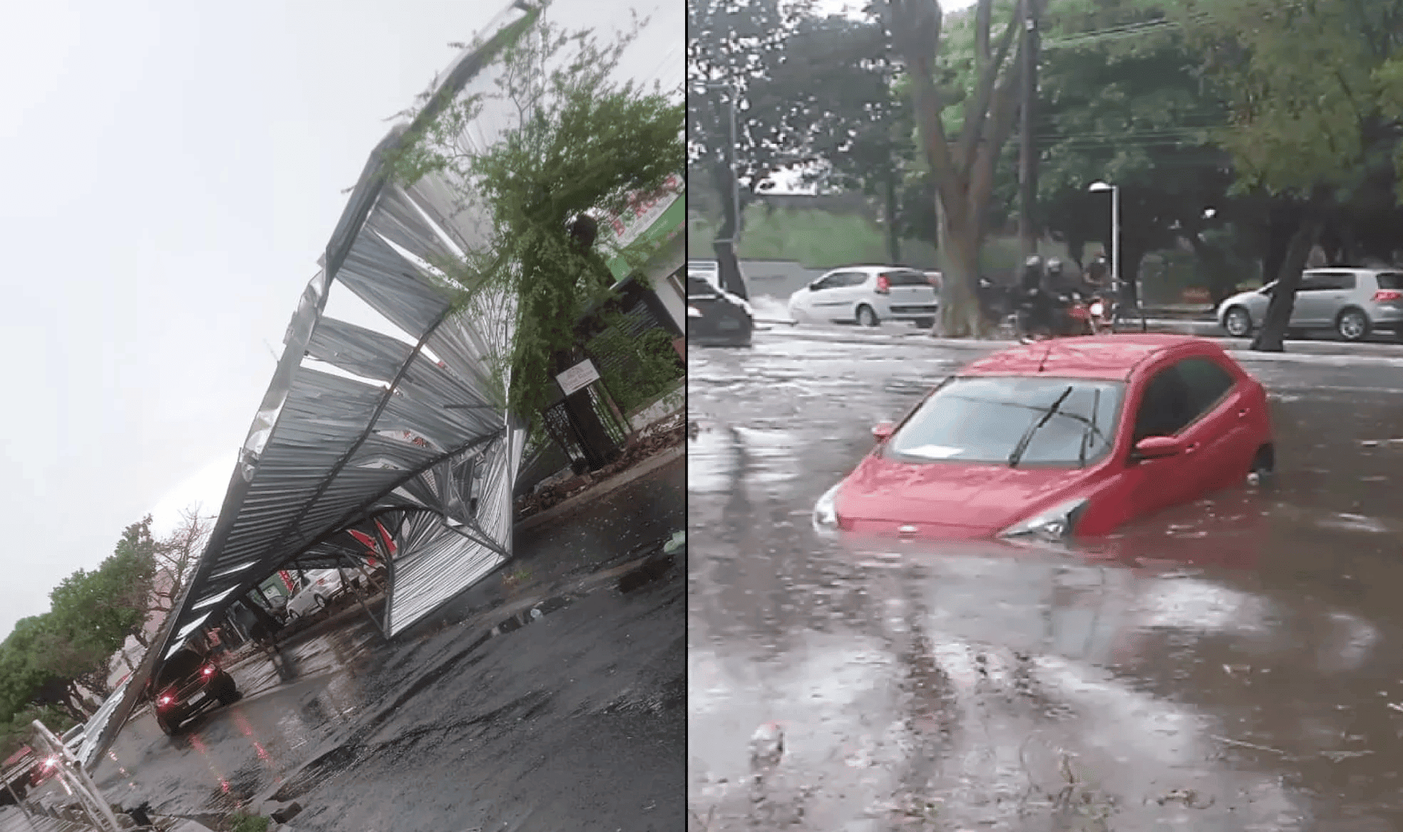 Chuva causa estragos em Teresina