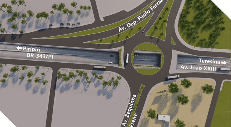Projeto de obra da Avenida João XXIIII