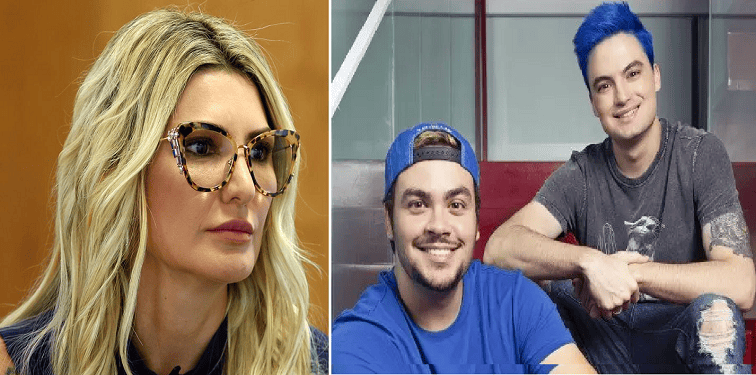 Atriz Antônia Fontenelle e irmãos Felipe e Lucas Neto