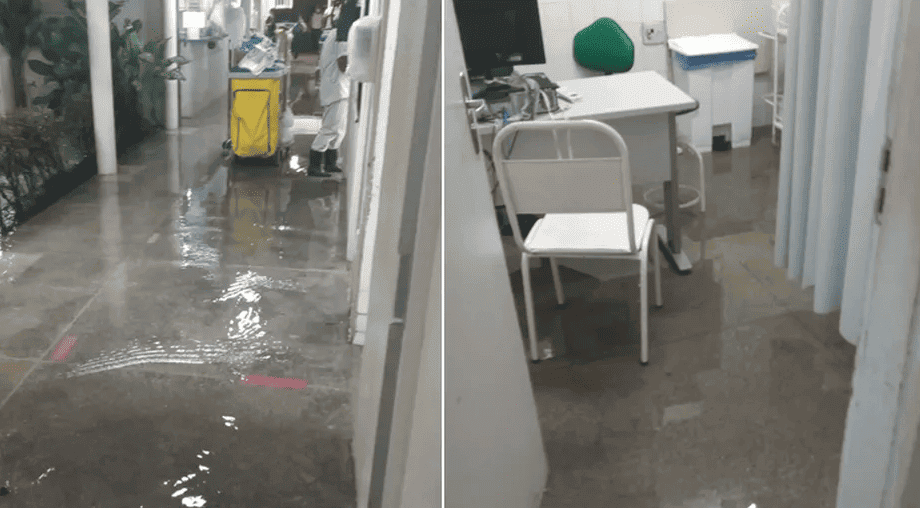Maternidade do Satélite fica alagada após chuva