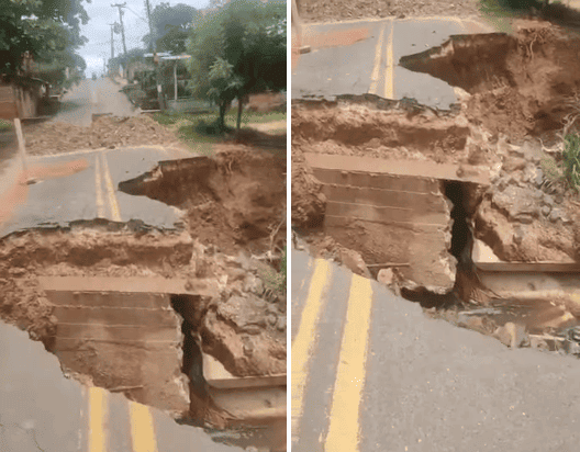 Cratera se abre no Conjunto Saturno, na zona Leste de Teresina