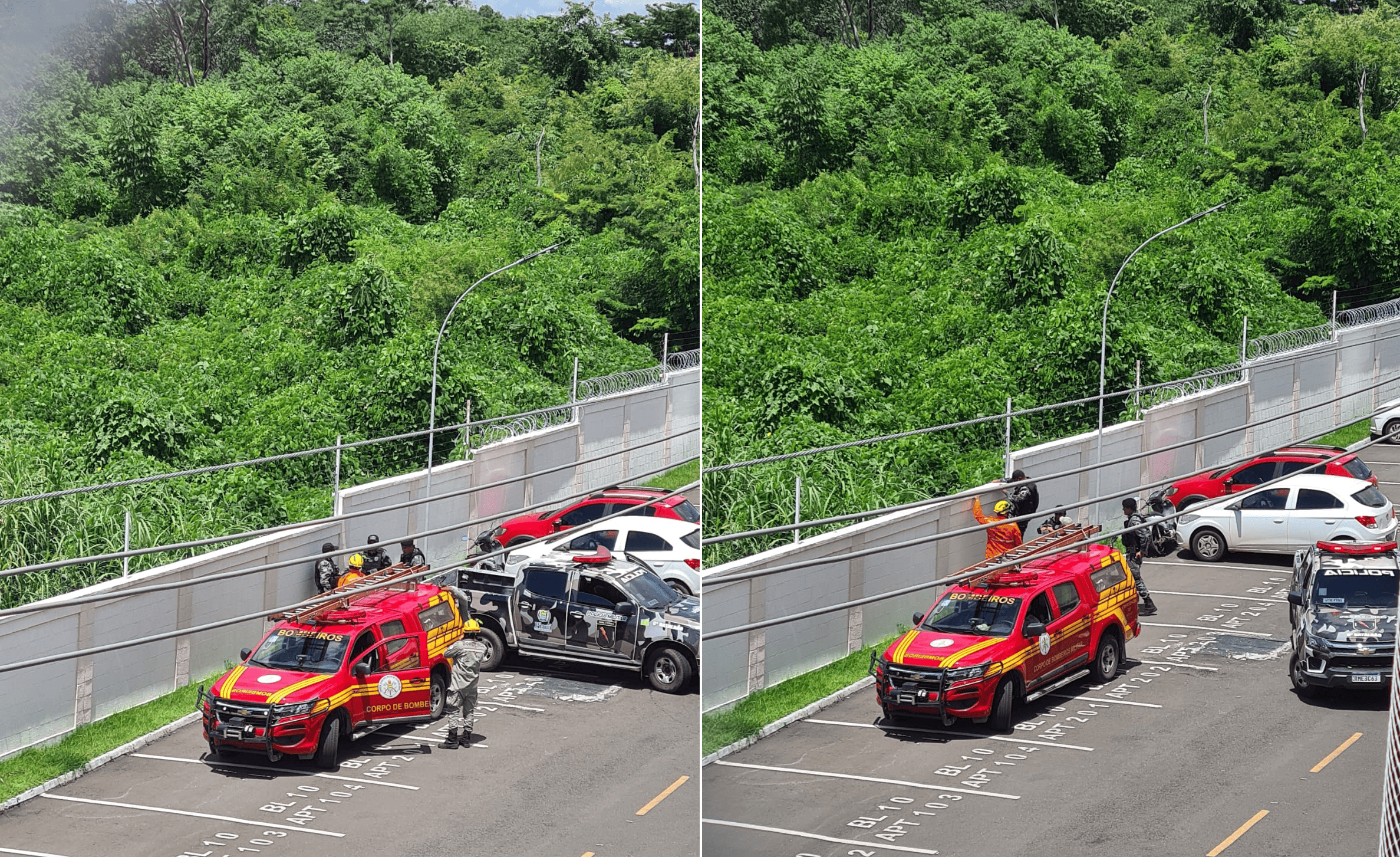 Polícia e Corpo de Bombeiros são acionados por moradores do condomínio