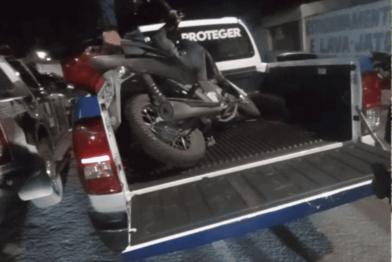 Moto apreendida pela polícia