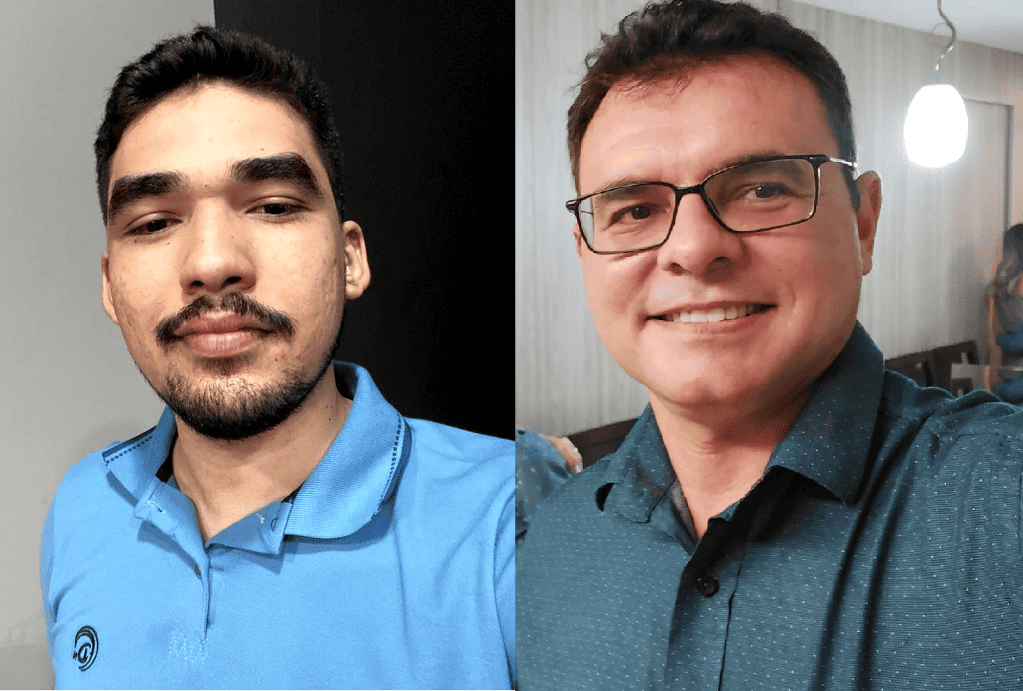 Estudante Jair Oliveira e o professor Vinícius Machado