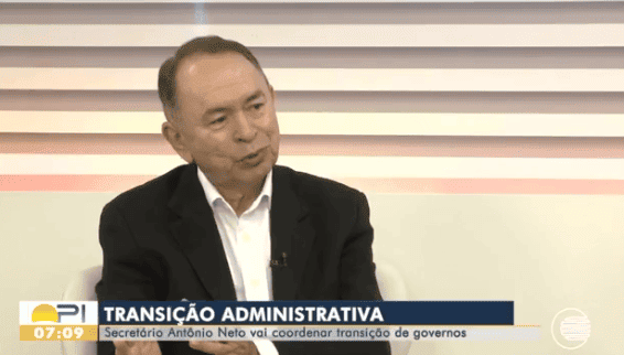 Secretário de Governo Antônio Neto em entrevista à TV