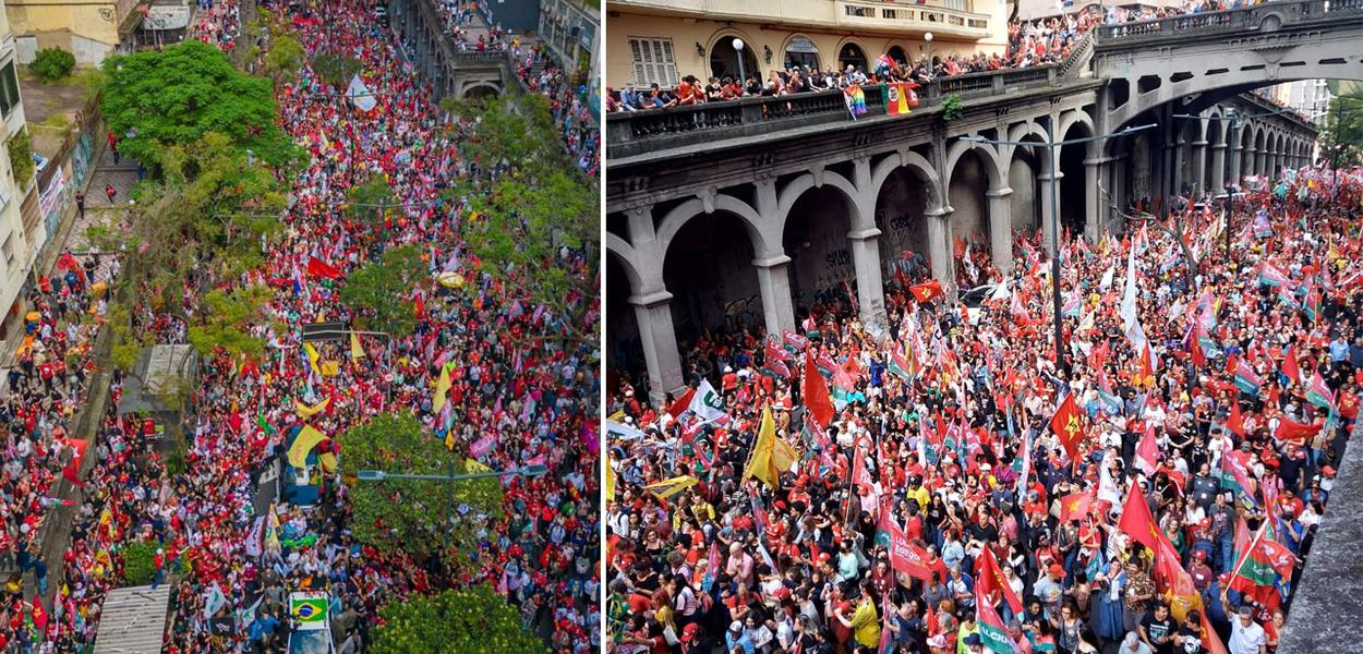 Lula faz caminhada em Porto Alegre