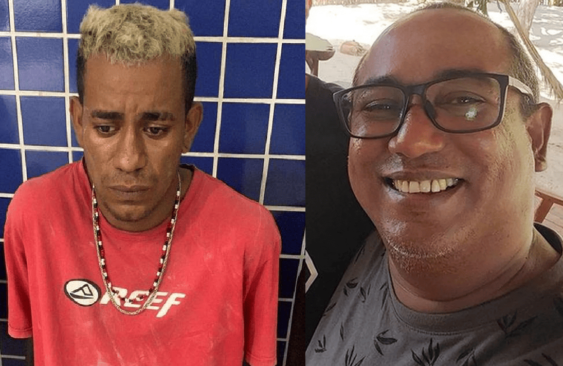 Assassino à esquerda e Helder à direita