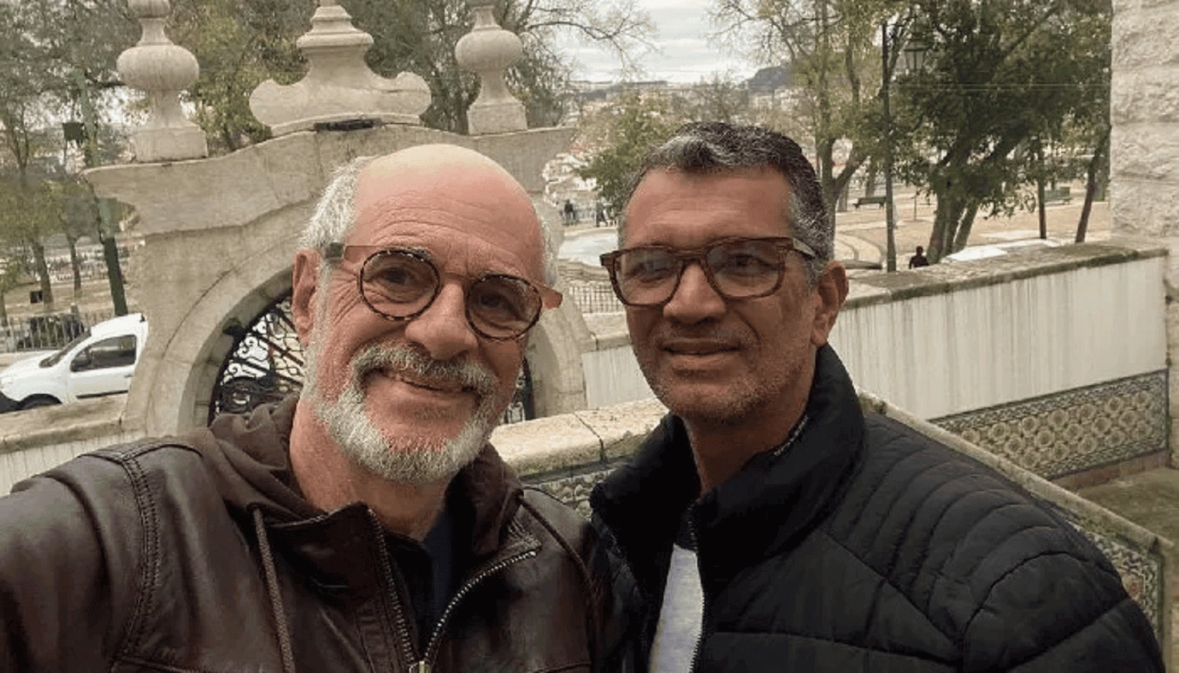 Marcos Caruso e o marido Marcos Paiva