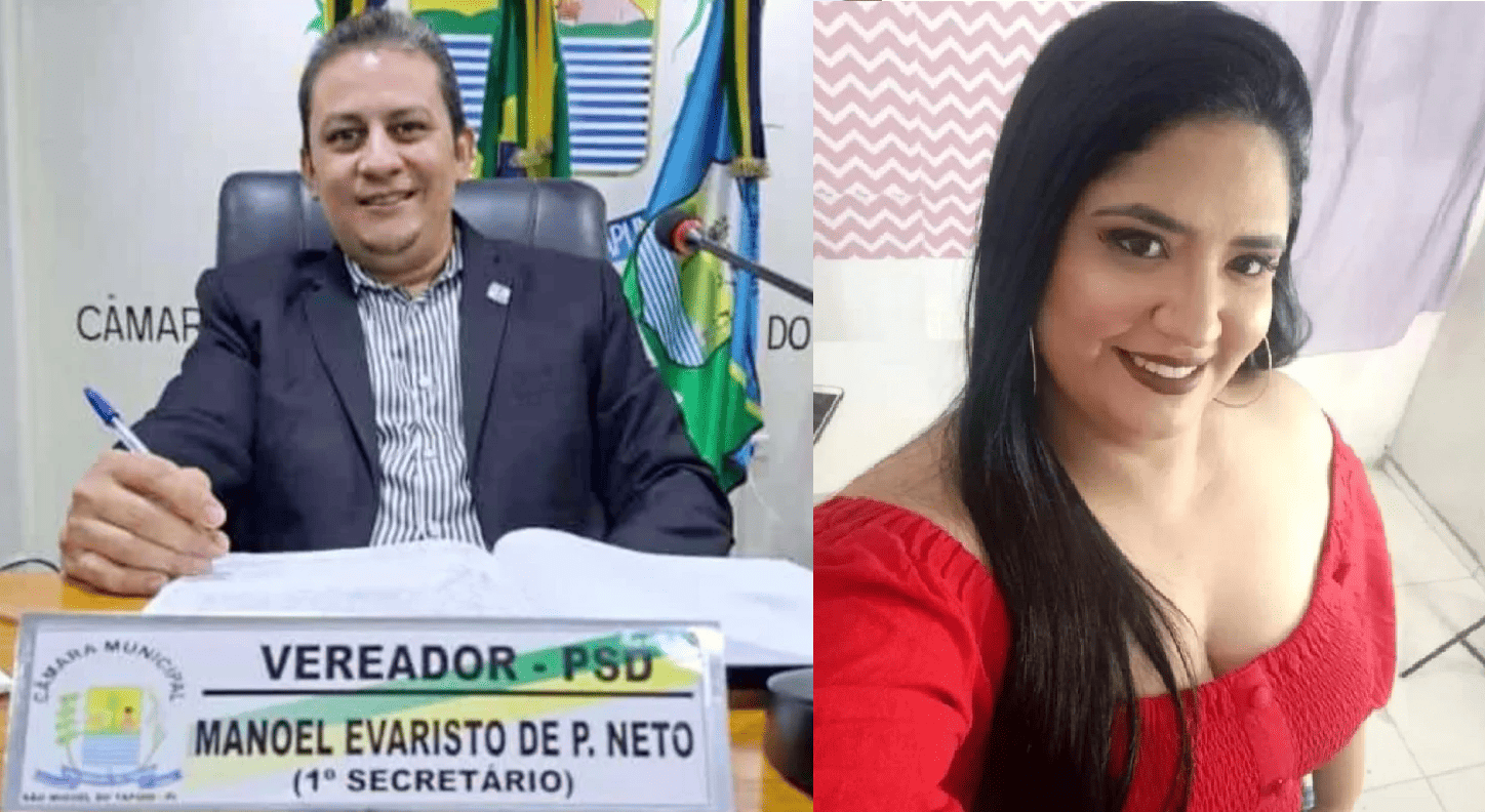 Vereador Netinho do Paiva Júnior e a esposa Maria Rita