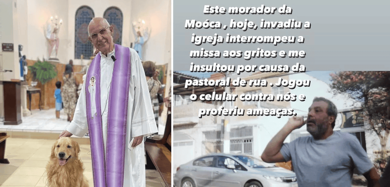 Padre usou suas redes para divulgar a imagem do agressor extremista