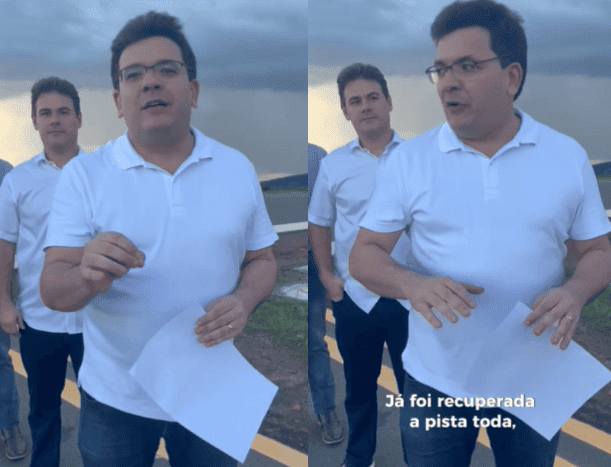 Rafael Fonteles visita pista do aeroporto de Picos