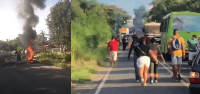 Moradores do povoado Cerâmica Cil fazem protesto contra a Equatorial