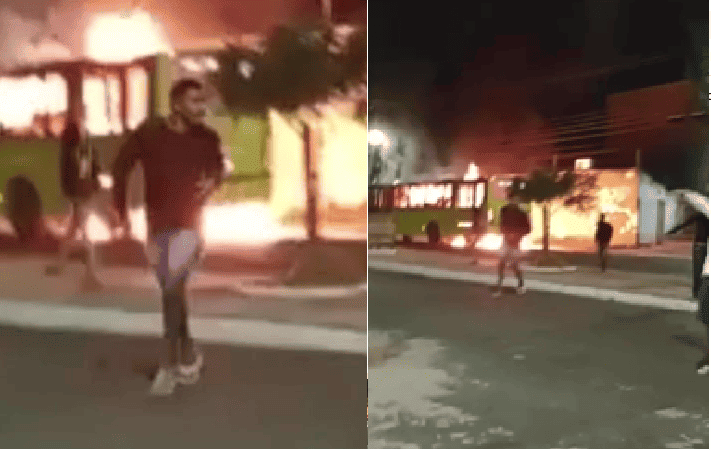 Suspeitos de incendiar ônibus são identificados em vídeo