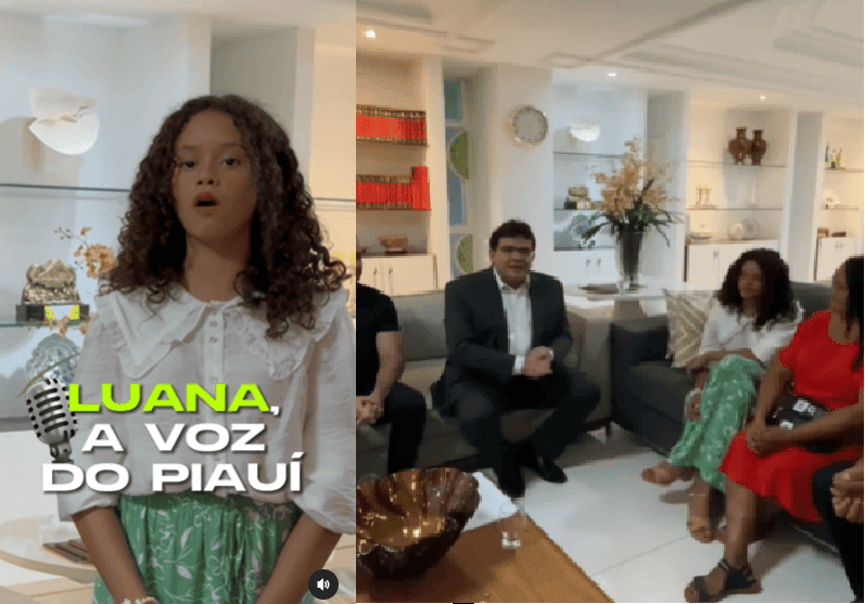 Rafael Fonteles recebe cantora Luana Souza no Palácio de Karnak