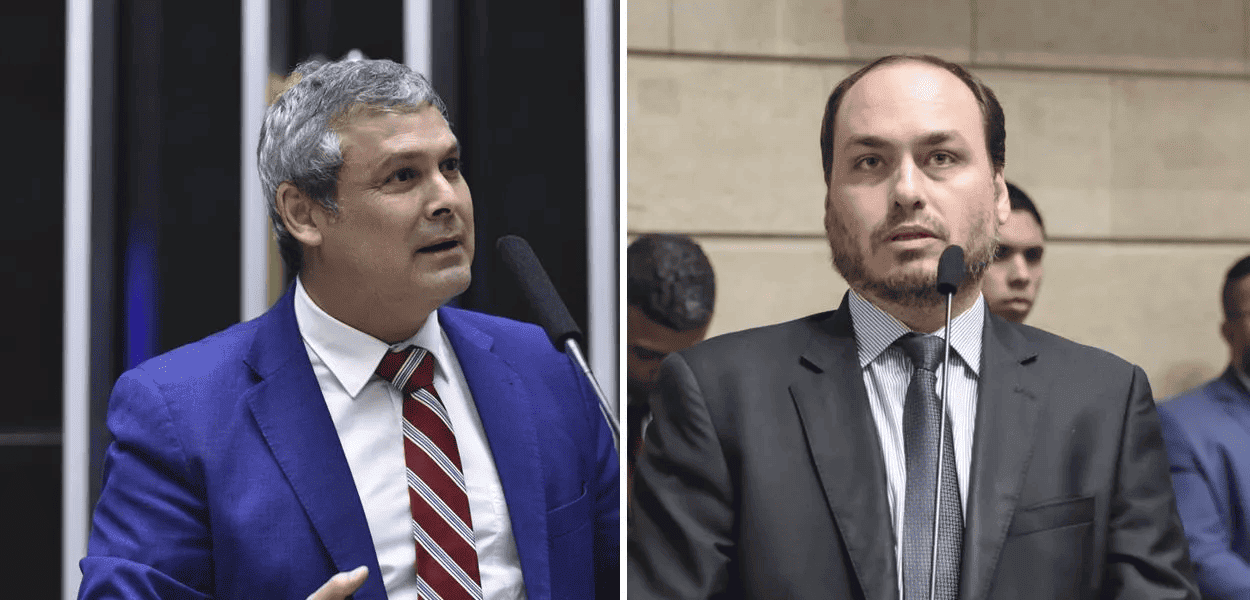 Lindbergh Farias e Carlos Bolsonaro