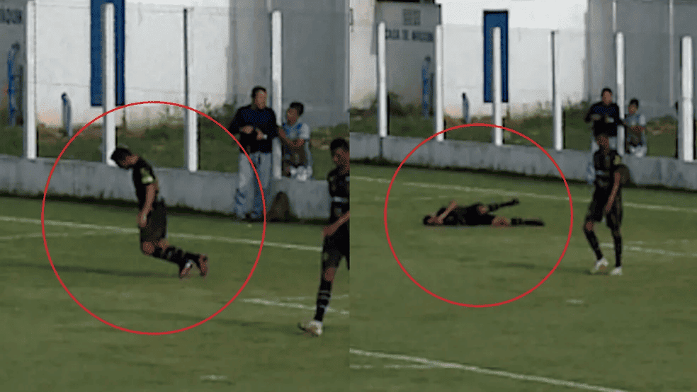 Atleta desmaia em campo durante partida da Série D