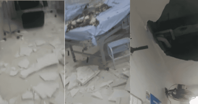 Teto de enfermaria no HGV desaba sobre pacientes
