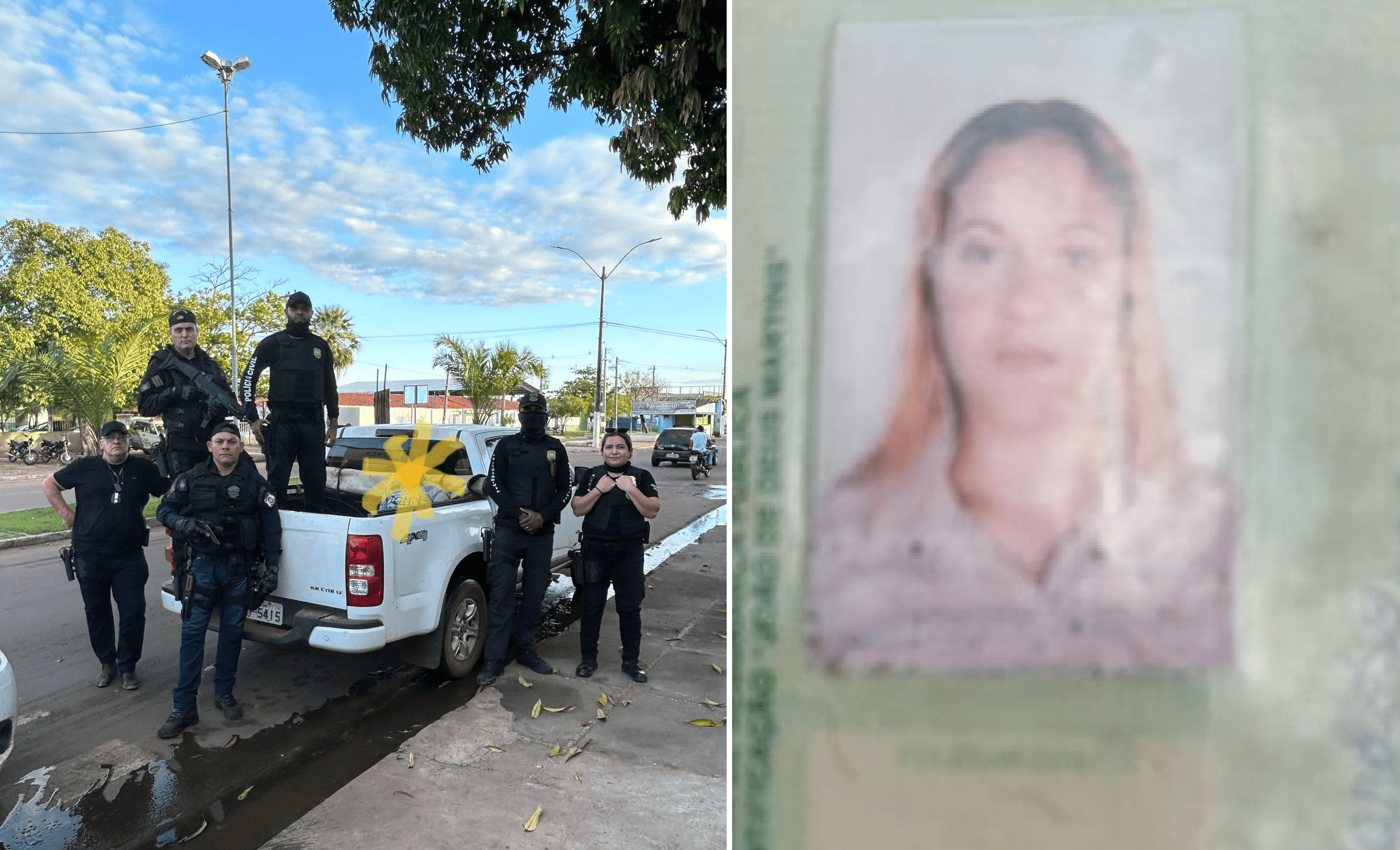 O homem matou a mulher grávida na frente do filho