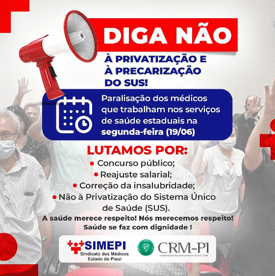 Informativo sobre paralisação dos médicos