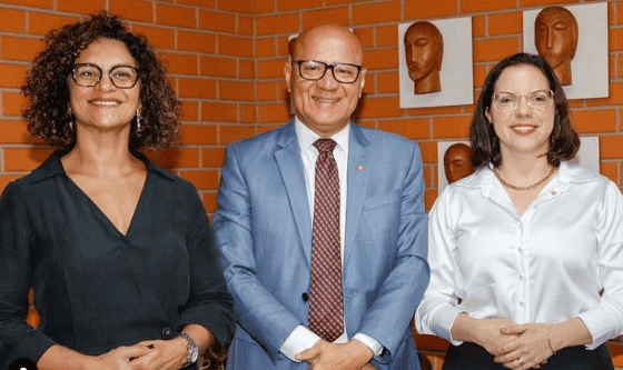 Subdefensora pública geral Veronica Acioly, deputado Franzé Silva e defensora pública geral Carla Yascar