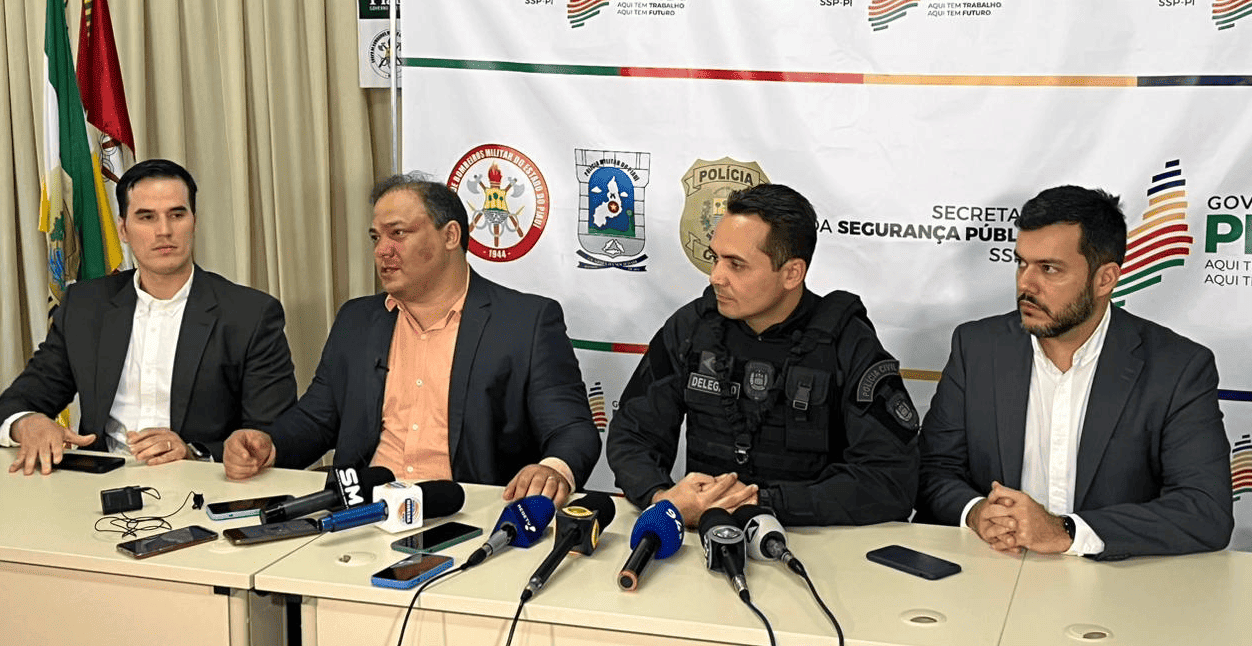 Coletiva de imprensa sobre operação contra acusados de atacar equipe do SAMU