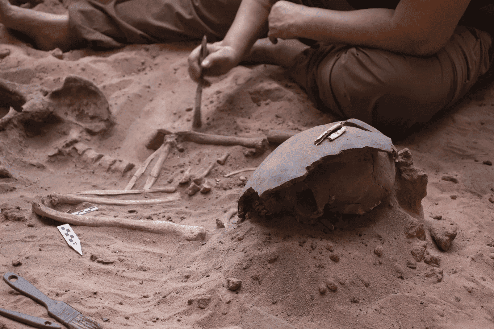 Ossada humana encontrada em Guaribas
