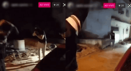 Assassino chegou encapuzado e com uma arma em punho