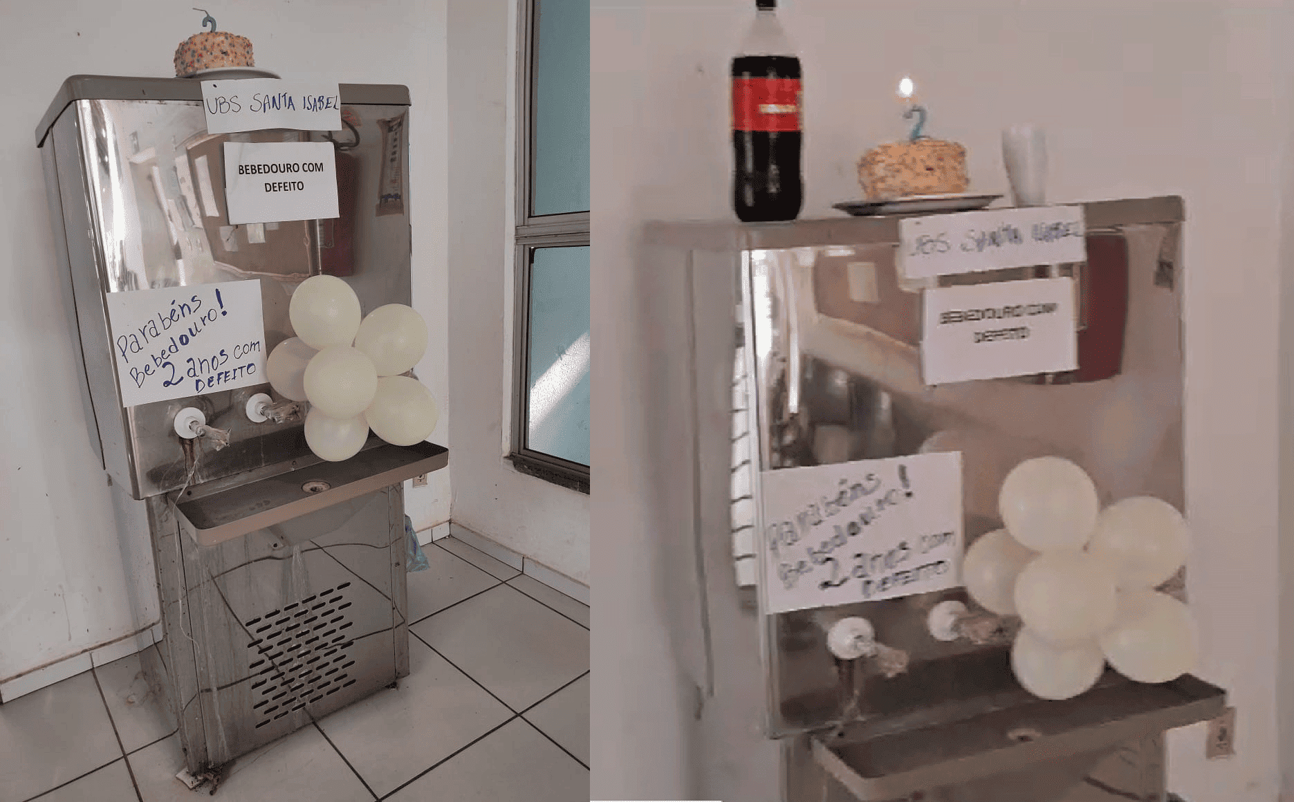 Bebedouro está há dois anos sem funcionar