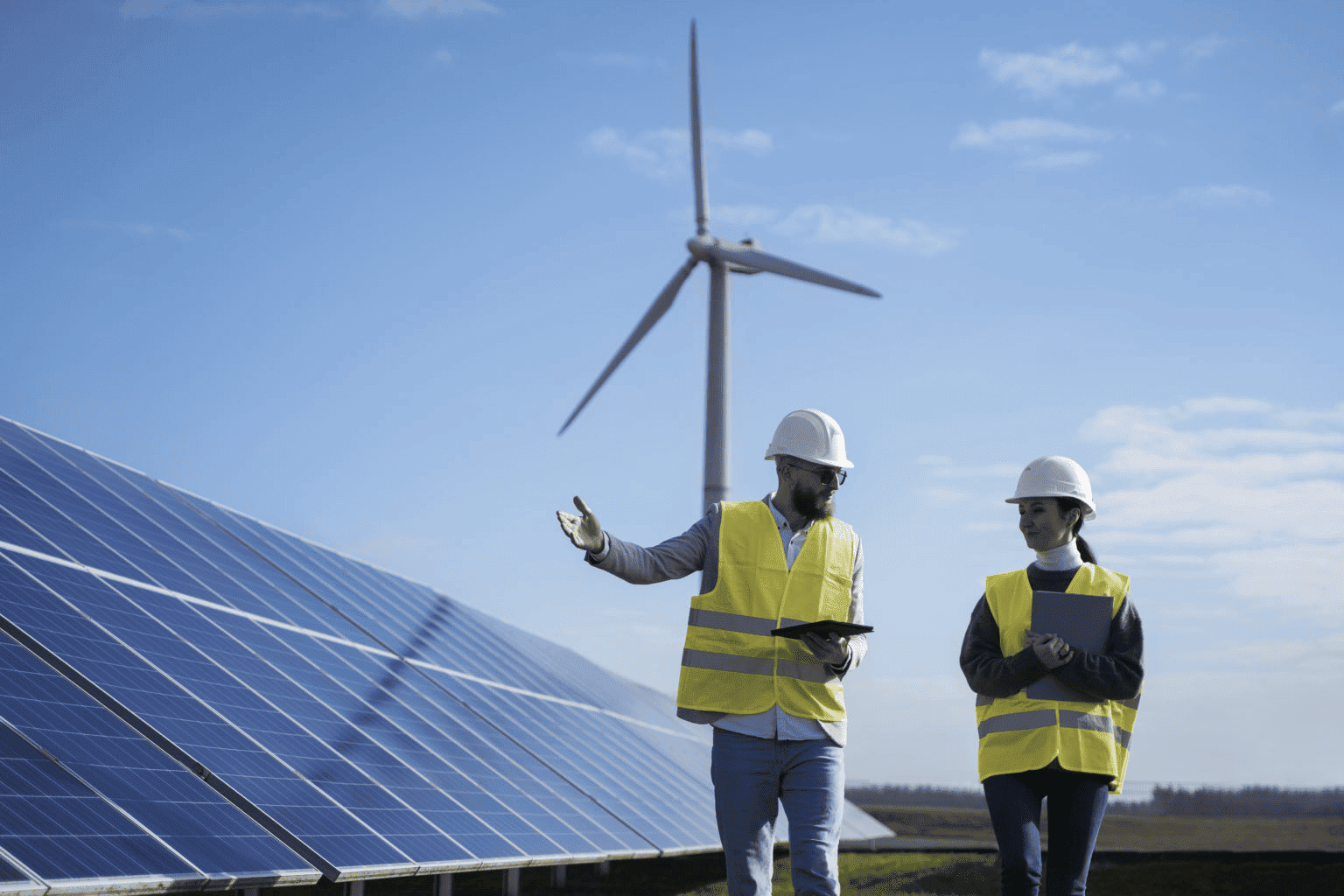 Profissionais especialistas em energias Solar e Eólica