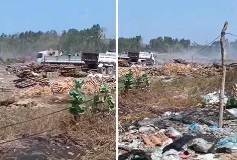 Lixão localizado atrás do loteamento Santa Maria, em Parnaíba