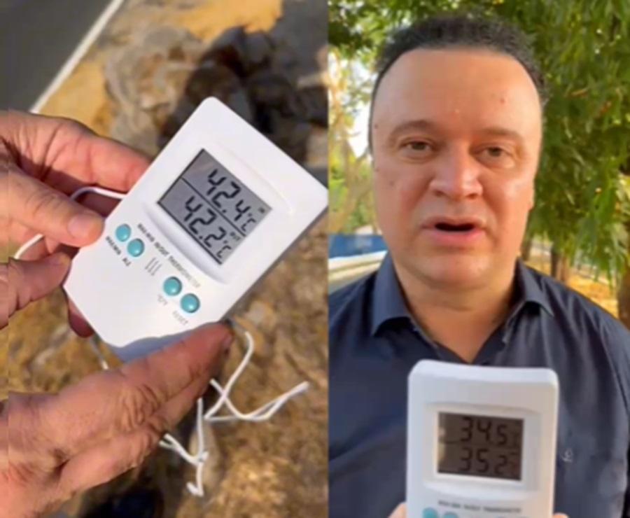 Dr. Paulo Márcio mostra variação de temperatura em áreas com e sem árvores