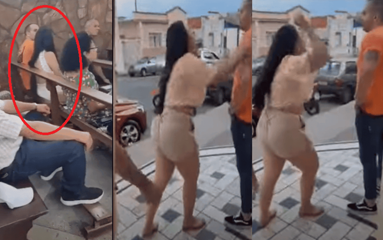 Mulher tirou o esposo de dentro da igreja para tirar satisfação