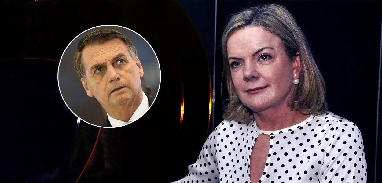 Bolsonaro e Gleisi Hoffmann (PR)