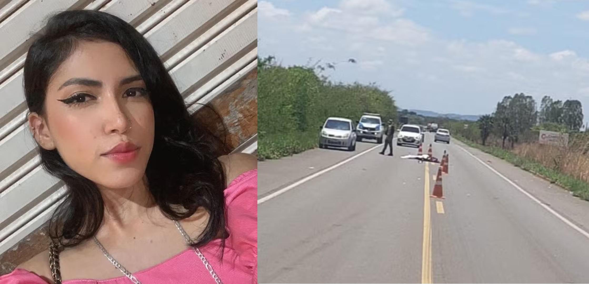 Karina teve a cabeça esmagada pelo veículo de carga